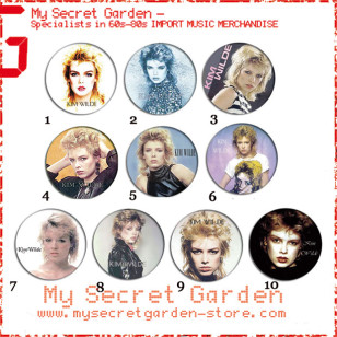 Kim Wilde - 80's Portrait  Pinback Button Badge Set 2a or 2b ( or Hair Ties / 4.4 cm Badge / Magnet / Keychain Set )